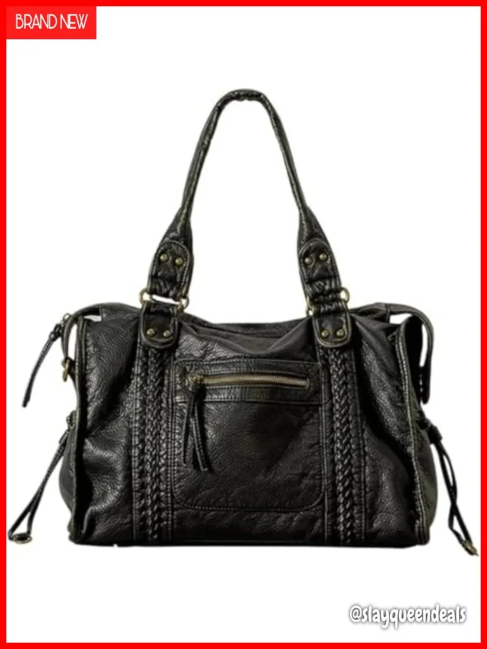 Large Slouchy Hobo Crossbody Bag Faux Leather Shoulder Purse Tote
